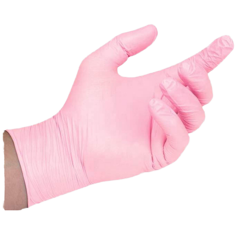 Nitrile Gloves Manufacturer - OEM 9 Inch Pink Powder Free for Salon