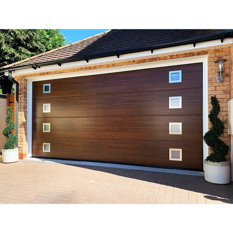 Steel Garage Door Factory - OEM/ODM Modern Double Anti-Theft Electric Automatic Overhead