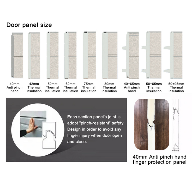 Sectional Steel Garage Door Manufacturer - OEM/ODM Modern Design Automatic Windproof with Windows