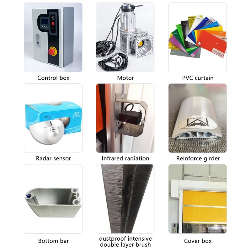 PVC Roll Shutter Door Factory - OEM/ODM Custom Industrial Automatic Rapid Speed