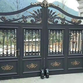Iron Gates Manufacturer - OEM/ODM American Villa Garden Entrance Automatic Opening Door