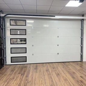 Steel Garage Door Factory - OEM/ODM Modern Double Anti-Theft Electric Automatic Overhead