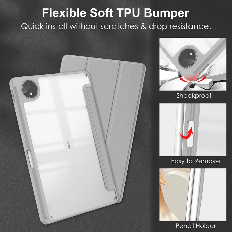 Tablet Cover Factory - OEM Wholesale Custom Design 3 Folding for Huawei Matepad Pro