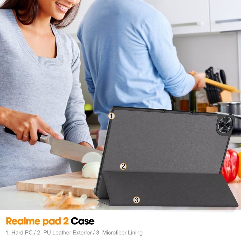 Tablet Cover Factory - OEM Newest PU Leather for Realme Pad 2 Design Luxury