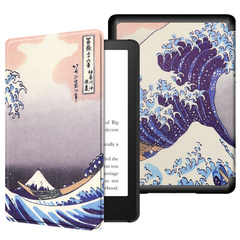 Kindle Cover Manufacturer - OEM 2025 Hot Seller PU+PC Handstrap Color Print