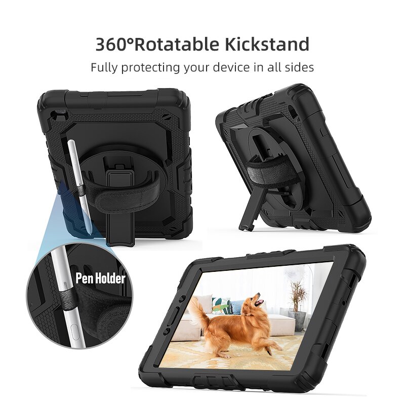 Tablet Case Manufacturer - OEM Adjustable Silicone with Straps for Kindle Fire HD8