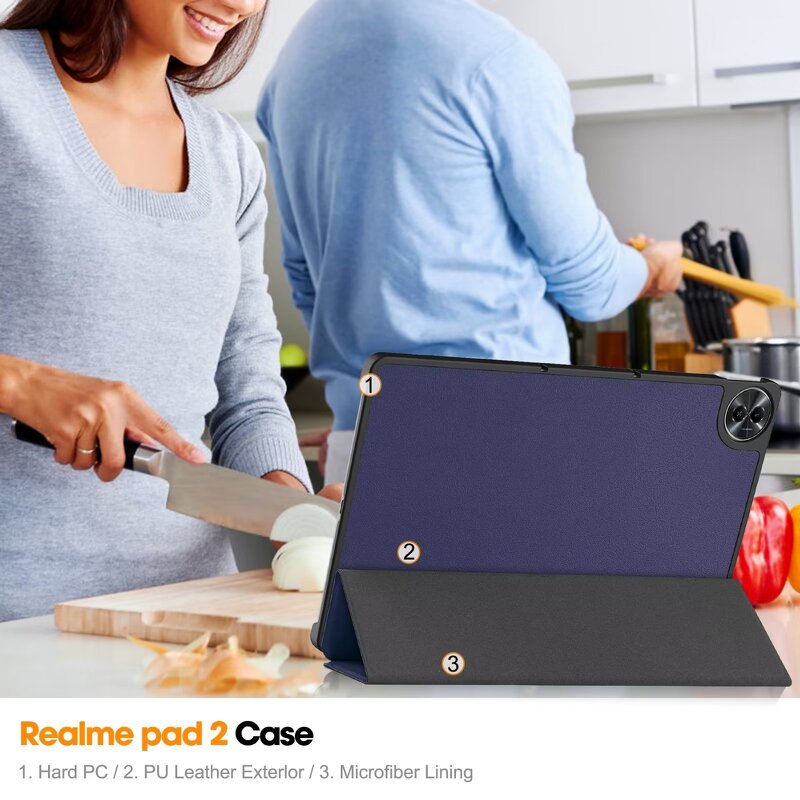 Tablet Cover Manufacturer - OEM Multi-Viewing PU Leather for Realme Pad 2
