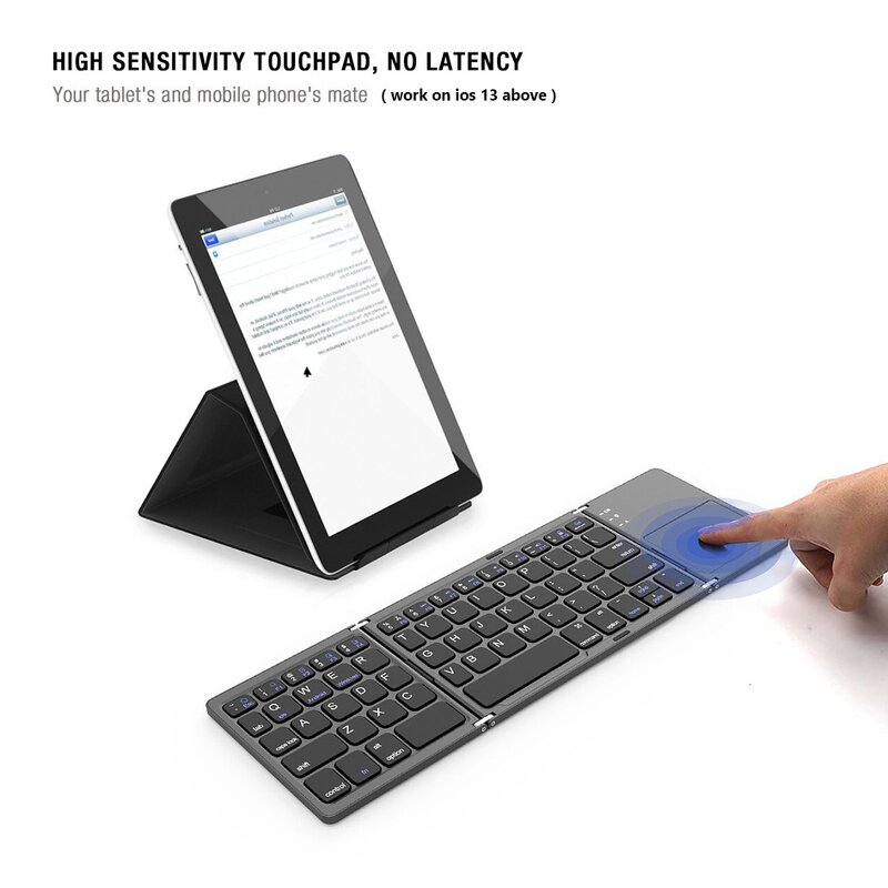 Folding Keyboard Factory - OEM Rechargeable Bluetooth with Touchpad Portable