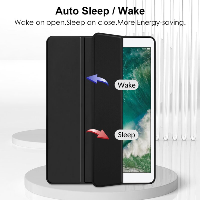 Tablet Case Factory - OEM Folio Flip PU Leather Clear PC Back with Holder