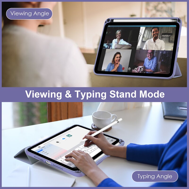 iPad Case Manufacturer - OEM Smart Pencil Holder Clear Hard Back Cover