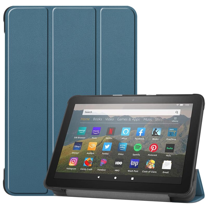 Tablet Cover Factory - OEM Trifold PU Leather Hard PC for Amazon Fire HD8 PLUS