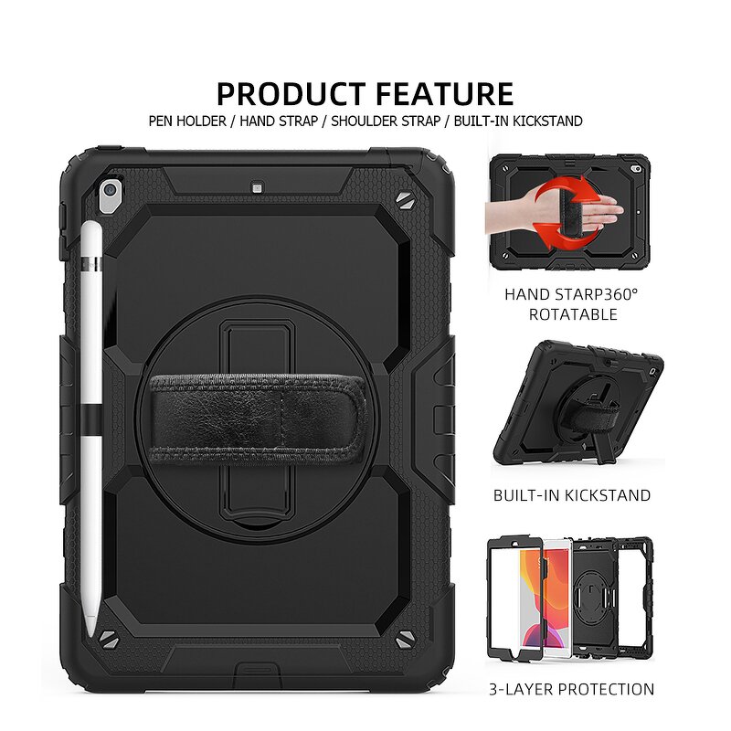 Tablet Case Manufacturer - OEM Adjustable Silicone with Straps for Kindle Fire HD8