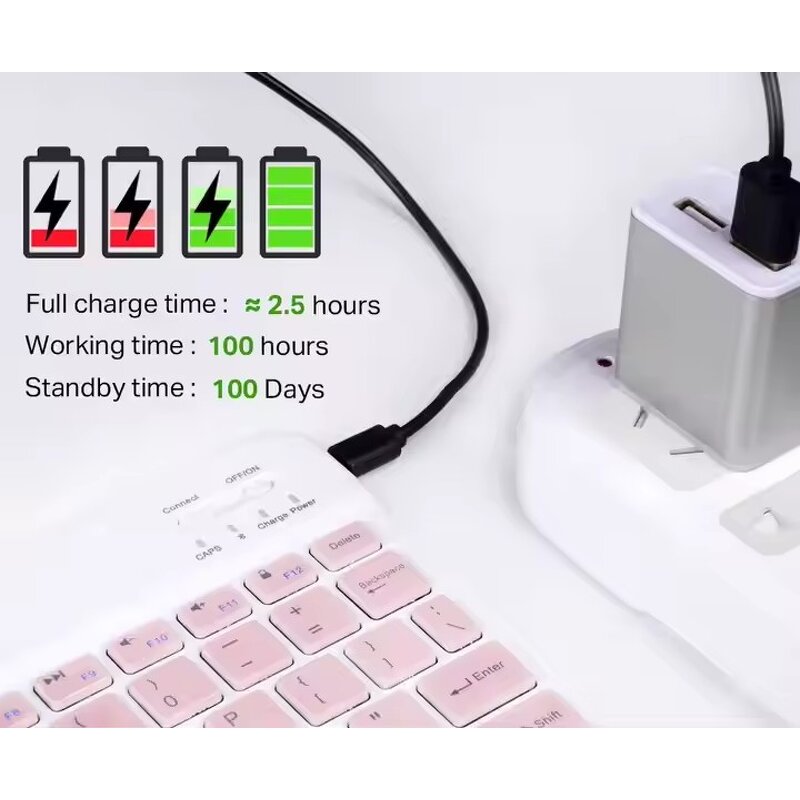 Keyboard Combo Factory - Wholesale Mini RGB Backlight BT Mouse and Keyboard