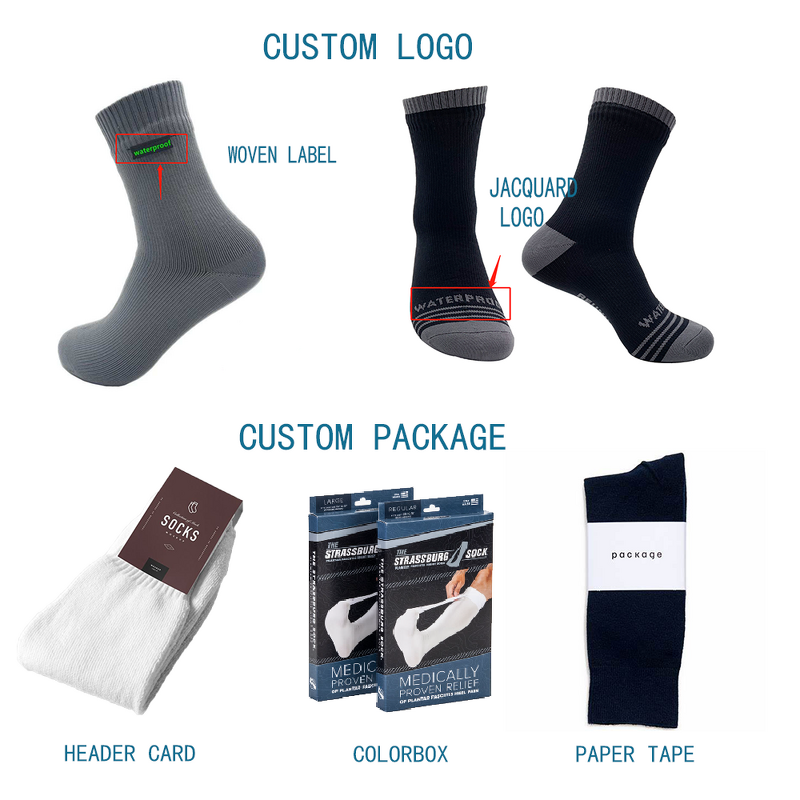 Waterproof Socks Manufacturer - OEM/ODM Unisex Custom logo Crew Size Breathable