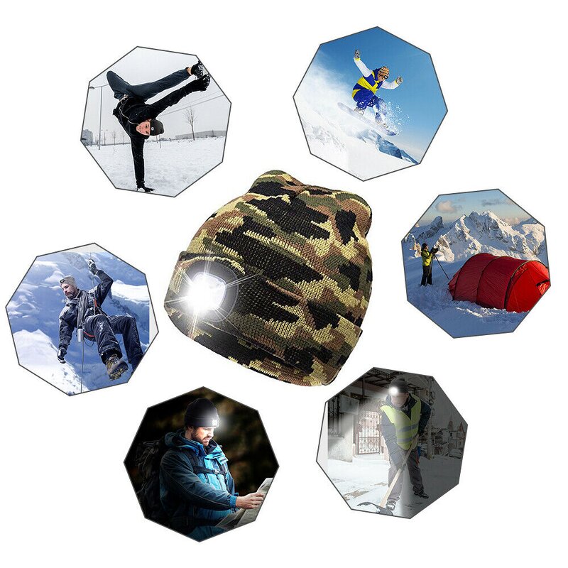 LED Beanie Hat Factory - OEM/ODM Custom Logo Winter Thermal USB Rechargeable for Fishing