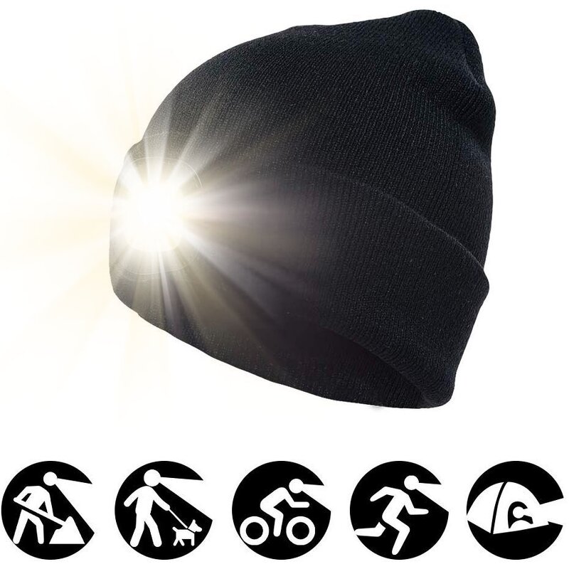 Thermal Beanie Hat Manufacturer - OEM/ODM Winter with USB Rechargeable Led Head Light