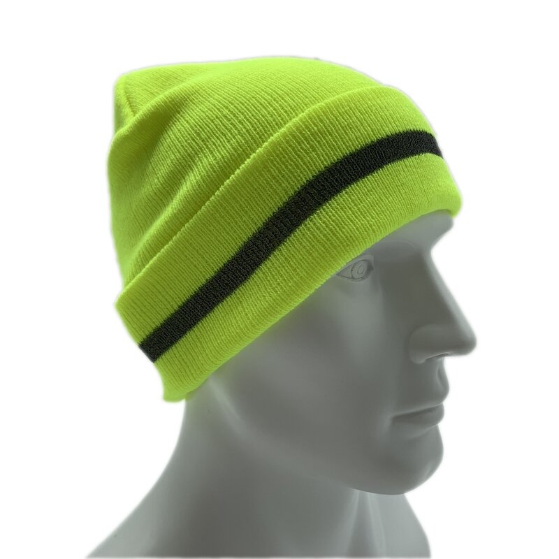 Beanie Hat Factory - OEM/ODM Hi Viz Fluorescent Yellow Orange Black Reflective