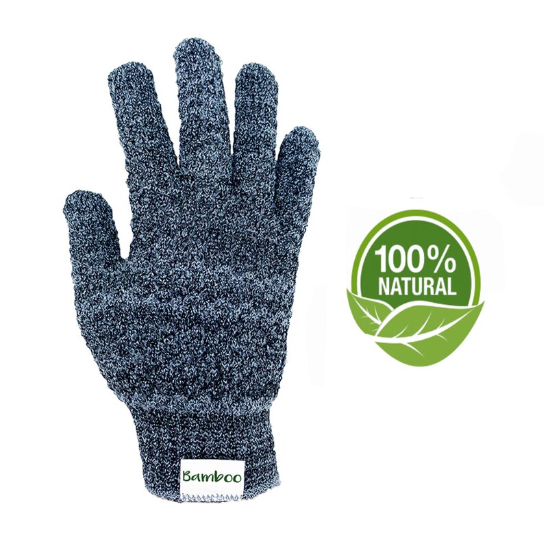 Bath Shower Gloves Factory - OEM/ODM Custom Logo Bamboo Charcoal Exfoliating