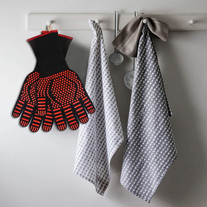 BBQ Gloves Manufacturer - OEM/ODM Custom logo Fire Proof Heat Resistant Silicone