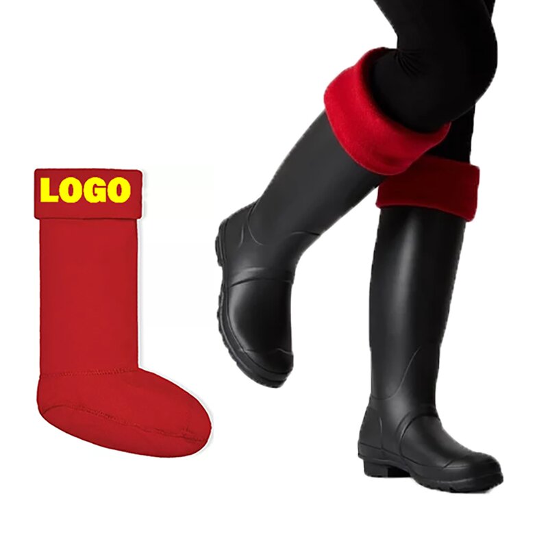 Wellington Socks Factory - OEM/ODM Custom Logo Thermal Fleece Welton Rubber Rain Liner