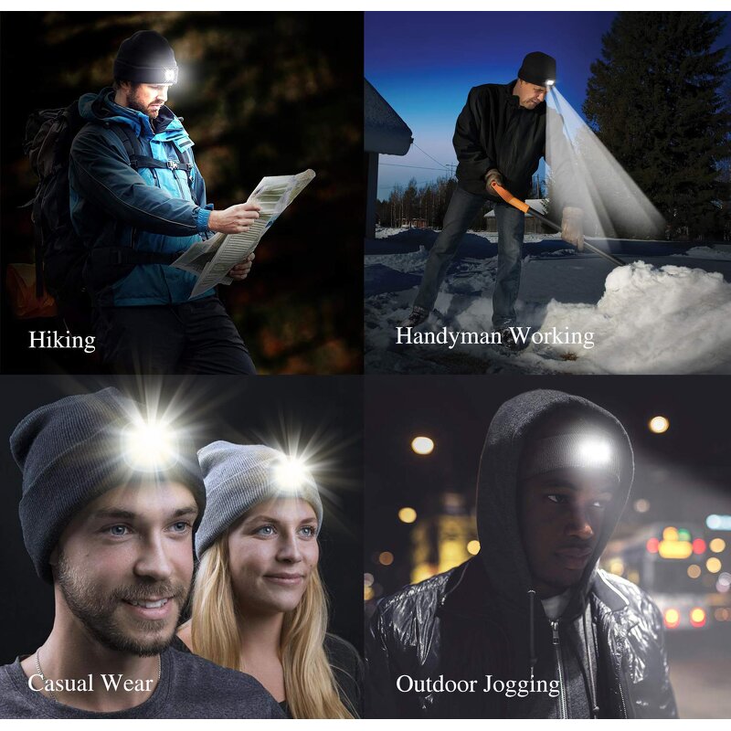 LED Beanie Hat Factory - OEM/ODM Custom Logo Winter Thermal USB Rechargeable for Fishing