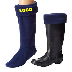 Rain Boot Socks Factory - OEM/ODM OEM Unisex Fleece Rubber Rain Boot Liner Crew