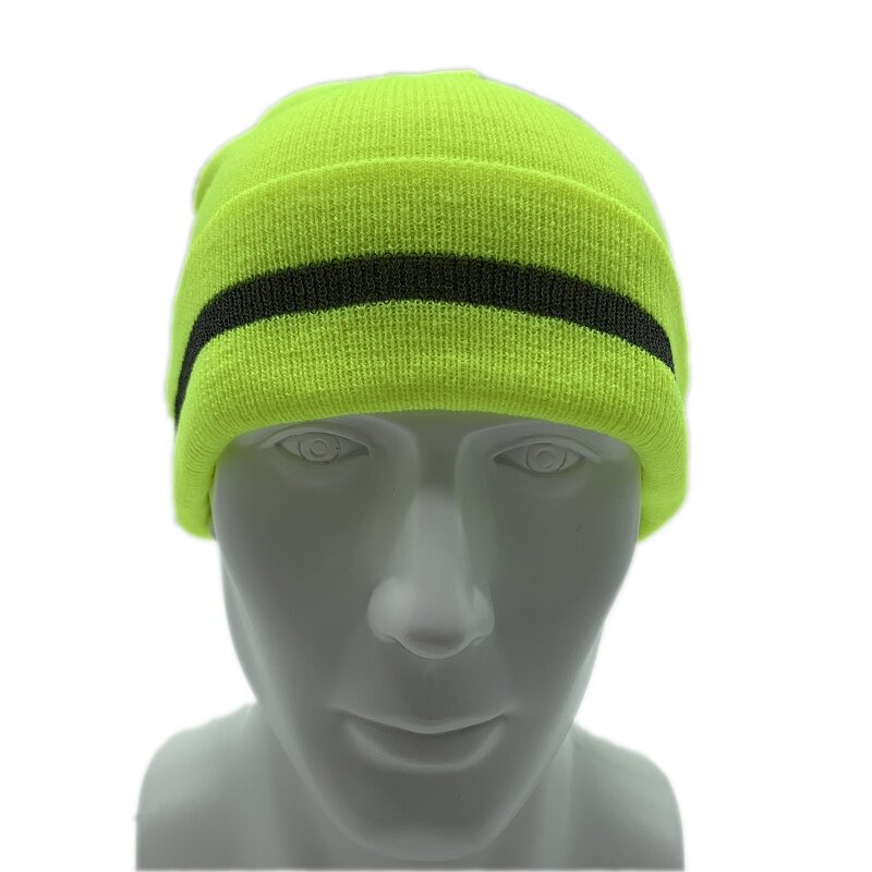 Beanie Hat Factory - OEM/ODM Hi Viz Fluorescent Yellow Orange Black Reflective
