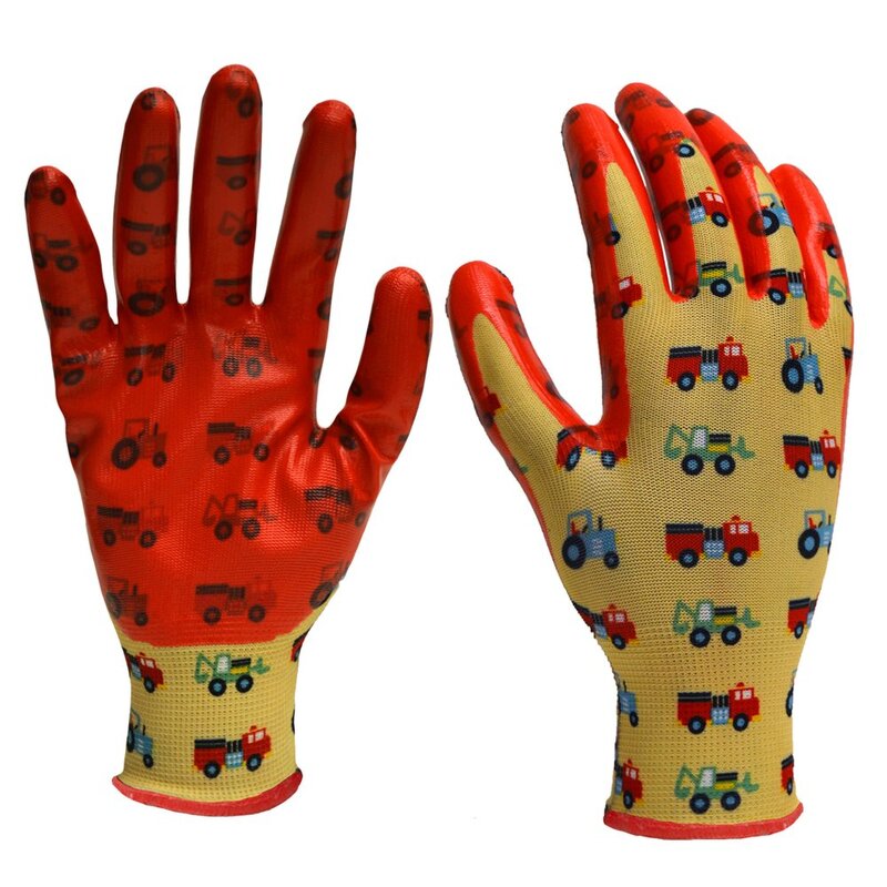 Children Work Gloves Factory - OEM/ODM Custom Latex Rubber Coated Cartoon Anti Abrasion