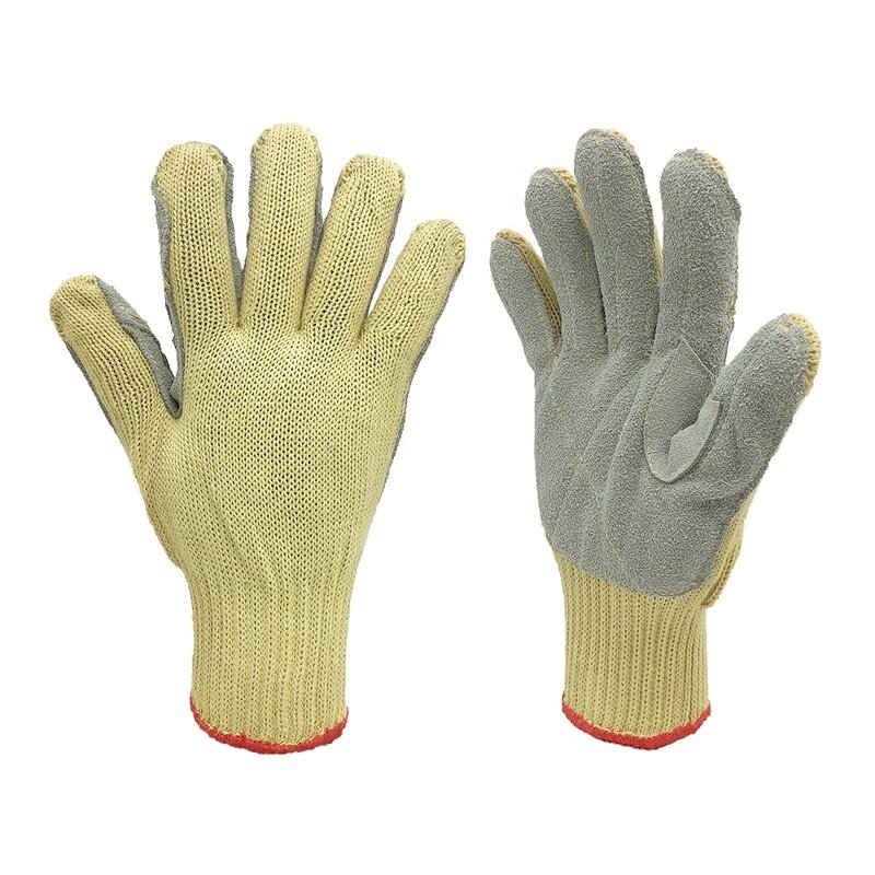Cut Resistant Gloves Factory - OEM/ODM Anti Puncture Leather Palm Aramid Fibre Level 5