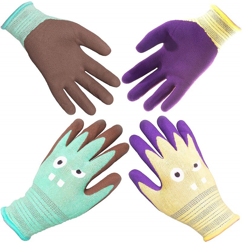 Children Work Gloves Factory - OEM/ODM Custom Latex Rubber Coated Cartoon Anti Abrasion