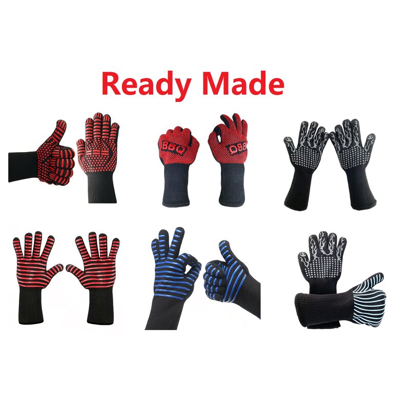 BBQ Gloves Manufacturer - OEM/ODM Custom logo Fire Proof Heat Resistant Silicone