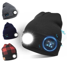 LED Beanie Hat Factory - OEM/ODM New Fashion USB Rechargeable with Light Music for Running