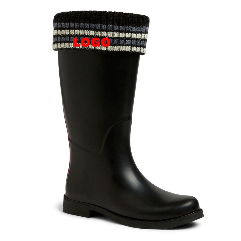 Rain Boot Socks Factory - OEM/ODM OEM Unisex Fleece Rubber Rain Boot Liner Crew
