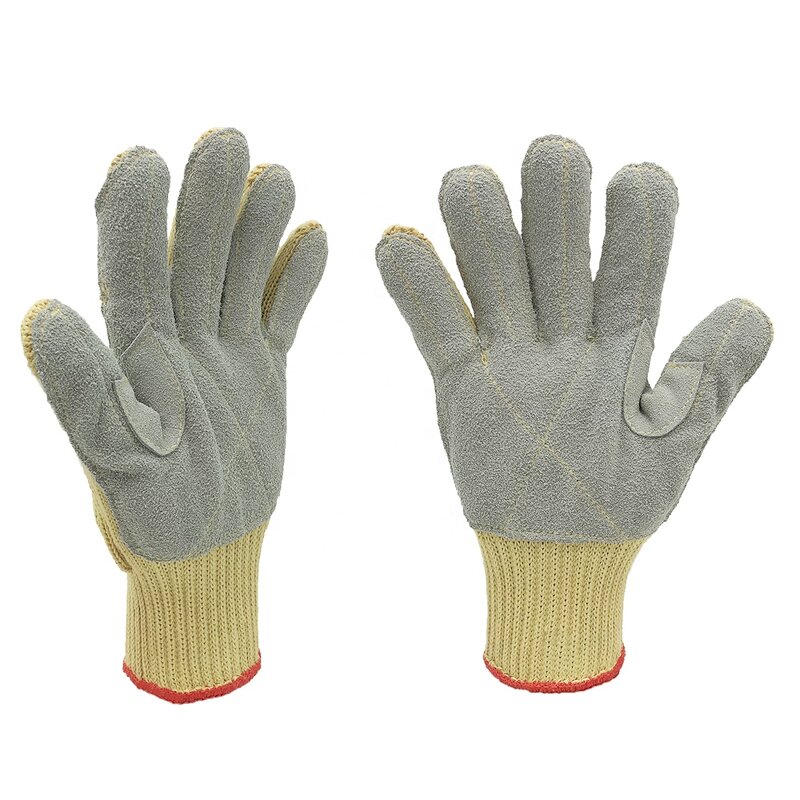 Cut Resistant Gloves Factory - OEM/ODM Anti Puncture Leather Palm Aramid Fibre Level 5