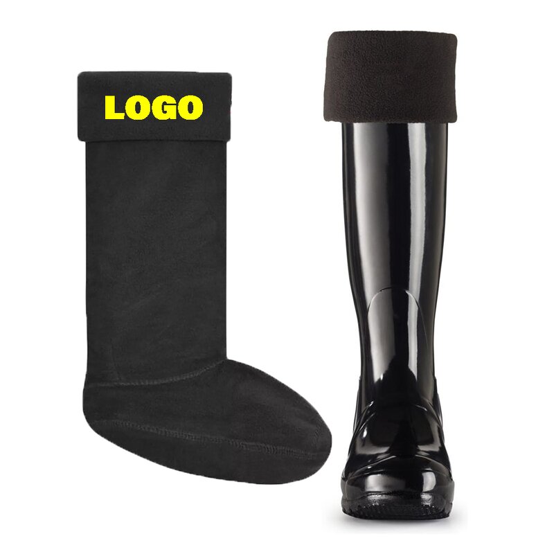 Wellington Socks Manufacturer - OEM/ODM Customized Logo Winter Thermal Fleece Rubber Rain