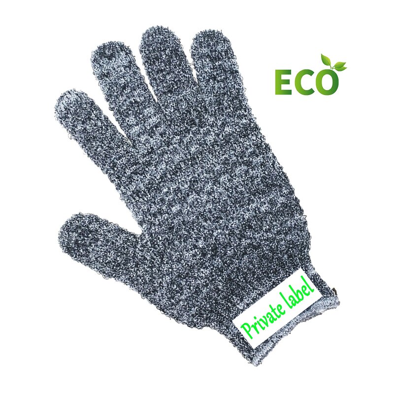 Bath Shower Gloves Factory - OEM/ODM Custom Logo Bamboo Charcoal Exfoliating