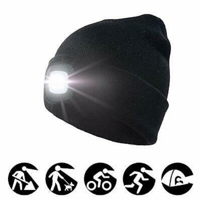 LED Beanie Hat Factory - OEM/ODM Winter Warm USB Rechargeable Torch for Fishing Work