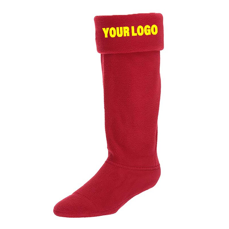Rain Boot Socks Factory - OEM/ODM OEM Unisex Fleece Rubber Rain Boot Liner Crew