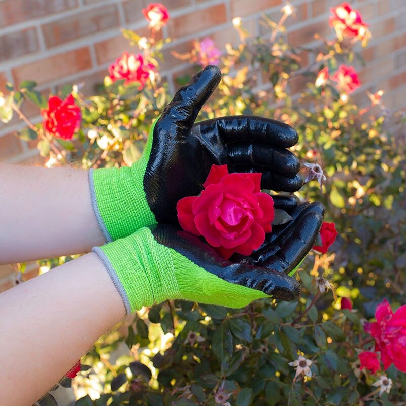 Garden Work Gloves Manufacturer - OEM/ODM Natural Bamboo Shell Nitrile Dipped Thorn Proof