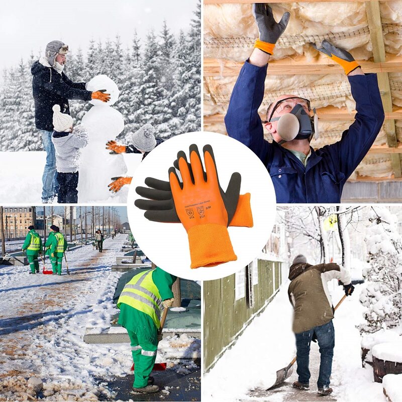 Winter Work Glove Manufacturer - OEM/ODM 100% Waterpoof Thermal Fleece Lined Latex Coated