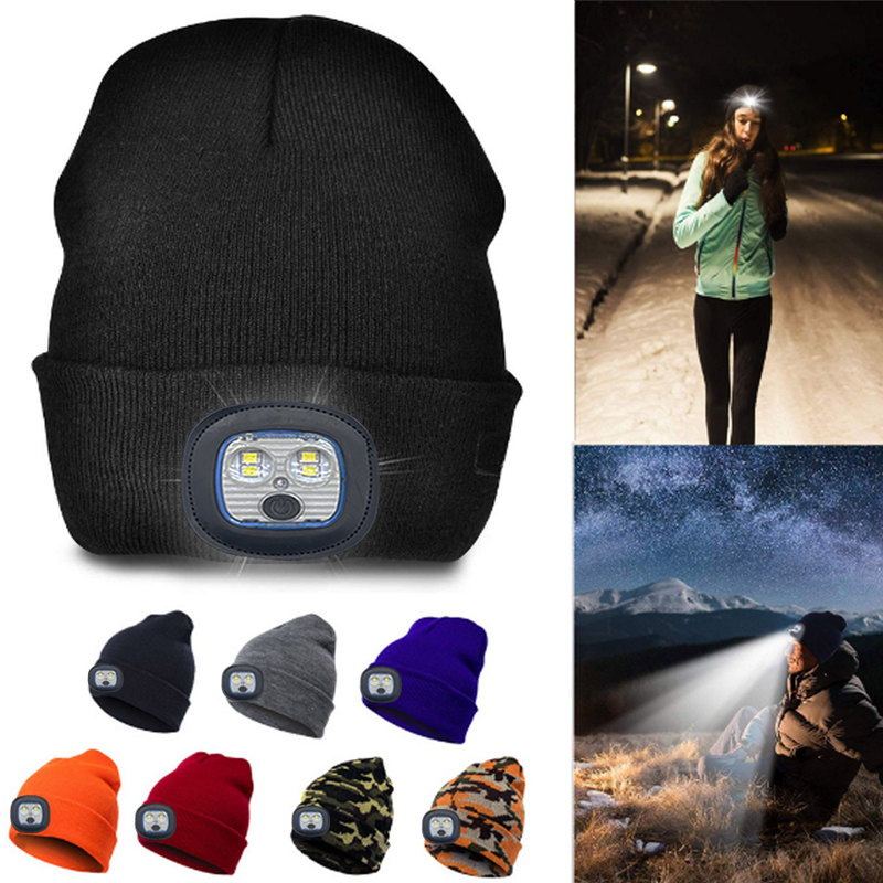 Bluetooth Beanie Factory - OEM/ODM With LED Headlight Stereo Speakers 24 Hours Play