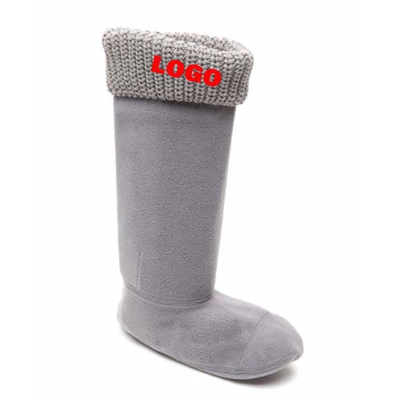Rain Boot Socks Factory - OEM/ODM OEM Unisex Fleece Rubber Rain Boot Liner Crew