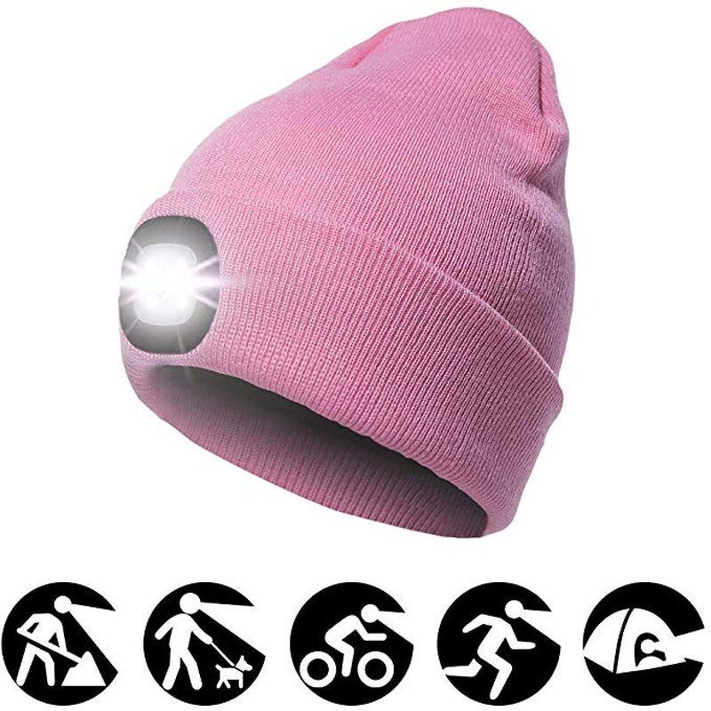 LED Beanie Hat Factory - OEM/ODM Custom Embroidery Logo USB Rechargeable Knitted Cuffed