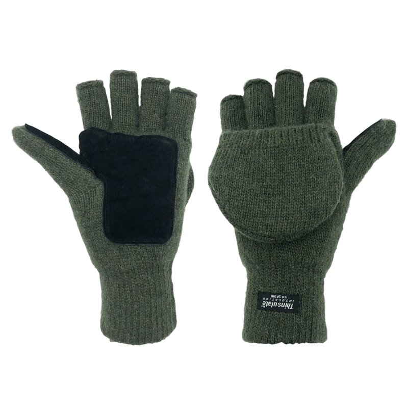 Fingerless Gloves Factory - OEM/ODM Ragg Wool Knitted with Flip Cover for Touch Screen