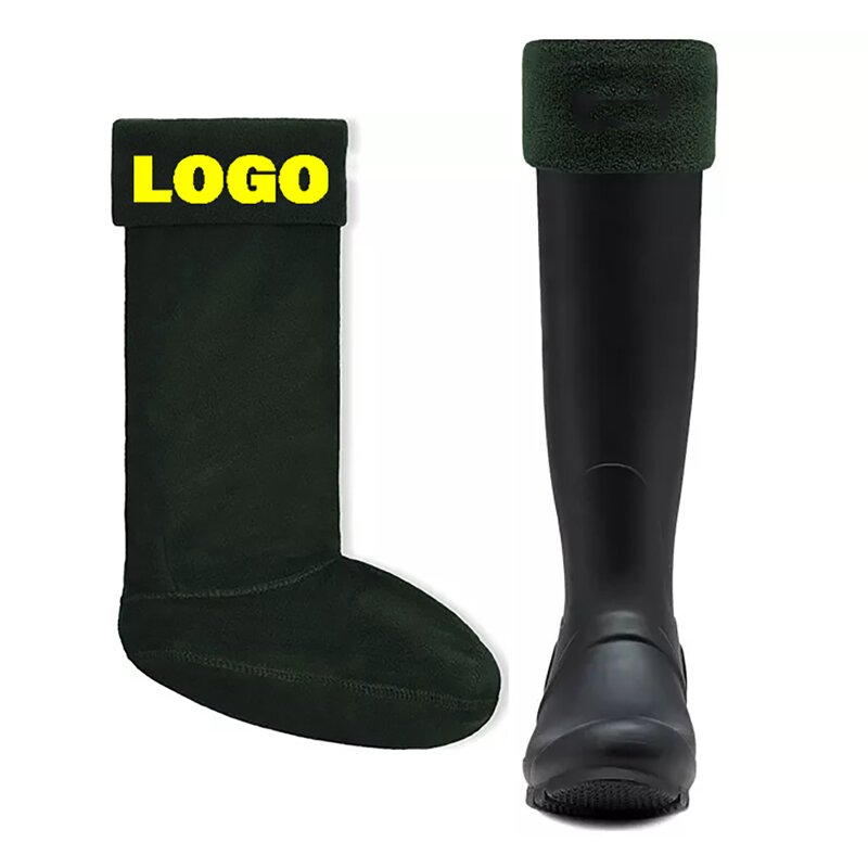 Wellington Socks Manufacturer - OEM/ODM Customized Logo Winter Thermal Fleece Rubber Rain