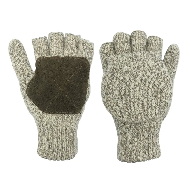 Fingerless Gloves Factory - OEM/ODM Ragg Wool Knitted with Flip Cover for Touch Screen