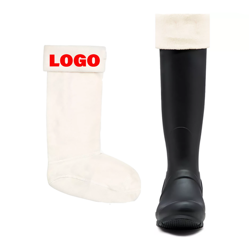 Fleece Socks Factory - OEM/ODM Custom Logo Fleece Welly Socks Winter Warm Women Boot