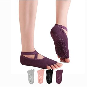 Yoga Socks Factory - OEM/ODM High Quality Non slip Cotton Pilates Half Toe Grip