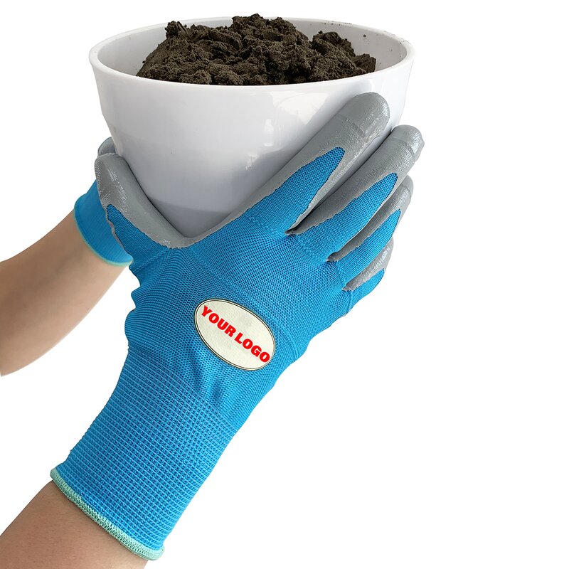 Gardening Gloves Factory - OEM/ODM Custom Logo Dust Proof Nitrile for Women Kids DIY