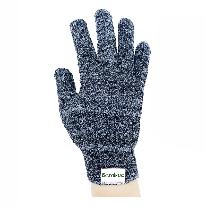 Bath Glove Manufacturer - OEM/ODM Organic Charcoal Bamboo Heavy Exfoliating Mitt